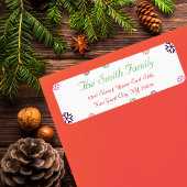 カスタムクリスマス雪片差出人住所ラベル ラベル