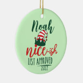 カスタムクリスマス飾りカスタム小妖精や小人 セラミックオーナメント (右)