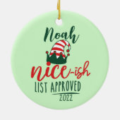 カスタムクリスマス飾りカスタム小妖精や小人 セラミックオーナメント (裏面)