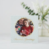 カスタムクリスマス3枚写真シーズンの挨拶 シーズンカード (スタンド正面)