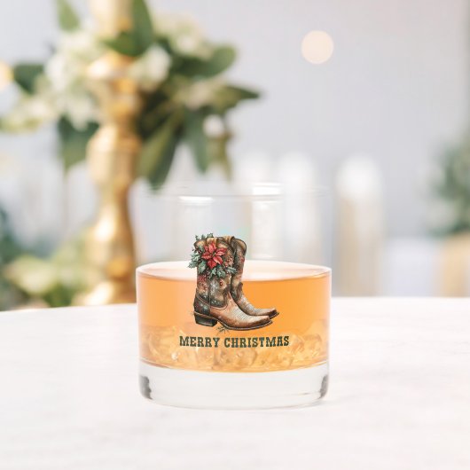 カスタムクリスマス・カウボーイ・ブーツ ウイスキーグラス (インサイチュ (ウェディング))