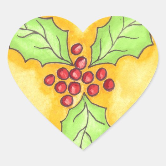 カスタムクリスマス ハートシール (正面)