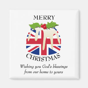 カスタムクリスマス・プディング愛国連合ジャック マグネット