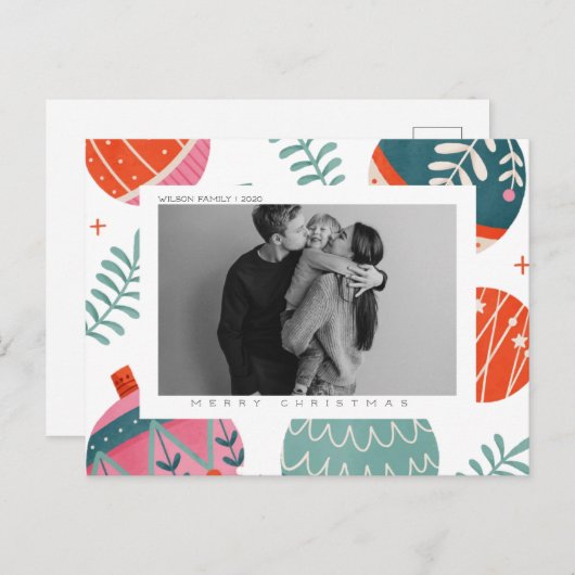 カスタムクリスマス&ホリデーはがき（写真付き） シーズンポストカード (正面/裏面)