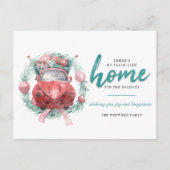 カスタムクリスマス・ホリデー引越し告知 シーズンポストカード (正面)