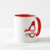 カスタムクリスマス・モノグラム・マグ マグカップ (正面右)