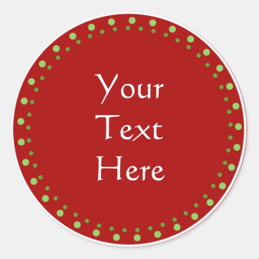 カスタムクリスマス ラウンドシール (正面)