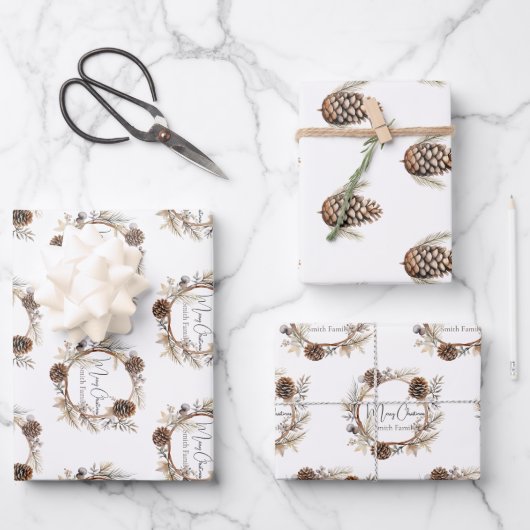 カスタムクリスマス ラッピングペーパーシート (正面)