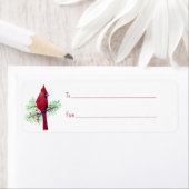 カスタムクリスマス（鳥）ショウジョウコウカンチョウギフトラベル ラベル (インサイチュ)