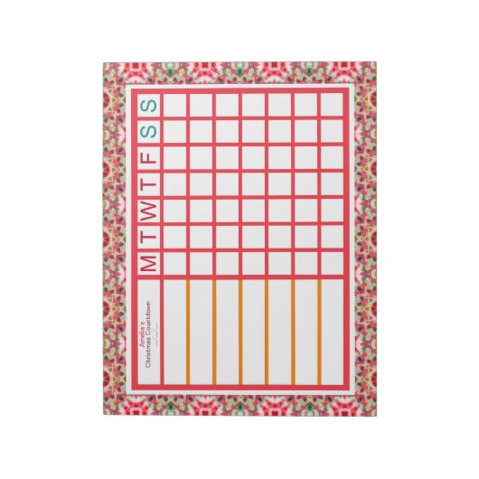カスタムクリスマスADHD女性の生産性プランナー ノートパッド (回転)