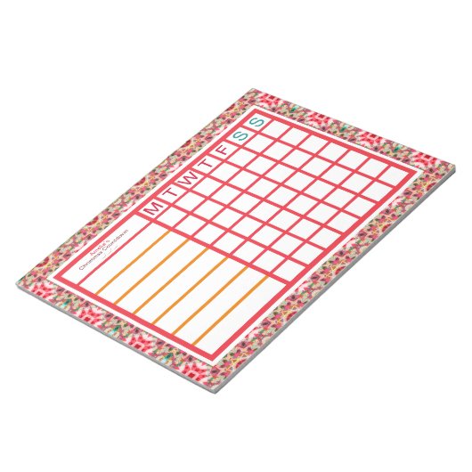 カスタムクリスマスADHD女性の生産性プランナー ノートパッド (アングル)