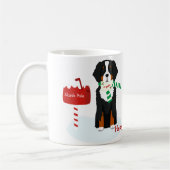 カスタムクリスマスBernese Mt Dog Letter To Santa コーヒーマグカップ (左)