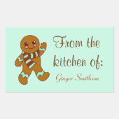 カスタムクリスマスCookieキッチンギフトシール 長方形シール (正面)