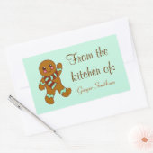 カスタムクリスマスCookieキッチンギフトシール 長方形シール (封筒)