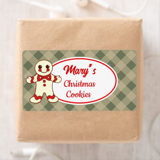 カスタムクリスマスCookieラベル ラベル (インサイチュ)