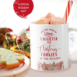 カスタムクリスマスCookie at -Your Text – 休日 コーヒーマグカップ