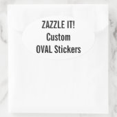 カスタムクリスマスOVALステッカー空白のテンプレート 楕円形シール (バッグ)