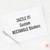 カスタムクリスマスRECTANGLEステッカー空白のテンプレート 長方形シール (封筒)