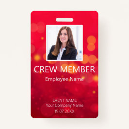 カスタムクルーのバーコードイベント赤バッジ バッジ