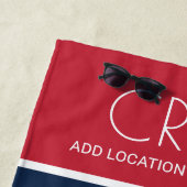 カスタムクルーキャプテン航海のセーリングボートいかり ビーチタオル (インサイチュ)