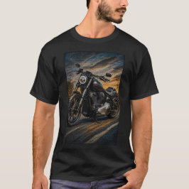 カスタムクルーザーバイク – 3D マイクロモザイク Tシャツ