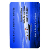 カスタムクルーズキャビンのドアマーカー |青海船 マグネット (縦)