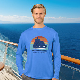 カスタムクルーズシップサンセットファミリートリップ長袖 トライブレンドTシャツ