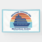 カスタムクルーズシップサンセットブルーウェルカムクルーズ 横断幕 (横)