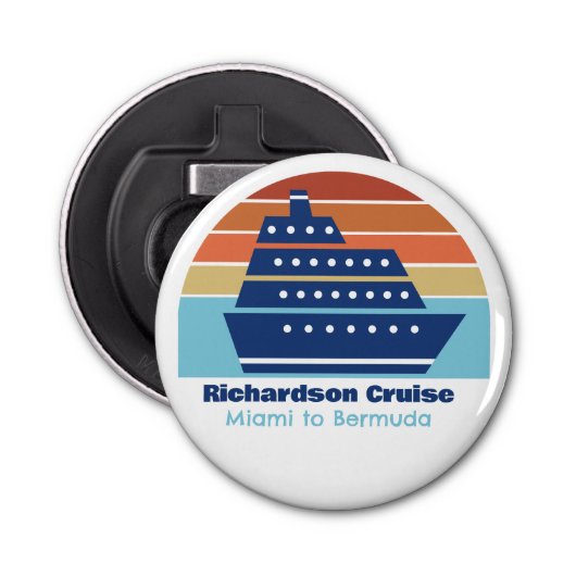 カスタムクルーズシップ家族旅行サンセットキープサケ 栓抜き (正面)