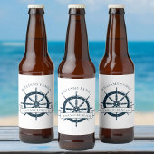 カスタムクルーズシップNavyブルー航海のパーティー ビールラベル