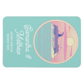 カスタムクルーズドアの署名モダンレトロ名 マグネット (横)