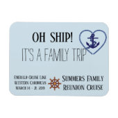 カスタムクルーズドアファミリーパーソナライズされた船 マグネット (横)