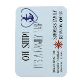 カスタムクルーズドアファミリーパーソナライズされた船 マグネット (縦)