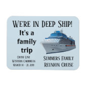 カスタムクルーズドアフパーソナライズされたァミリ深い マグネット (横)