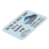 カスタムクルーズドアフパーソナライズされたァミリ深い マグネット (左側)