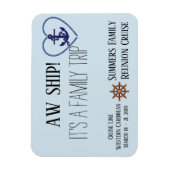 カスタムクルーズドパーソナライズされたアファミリーAw Ship! マグネット (縦)