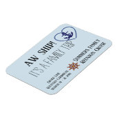 カスタムクルーズドパーソナライズされたアファミリーAw Ship! マグネット (左側)