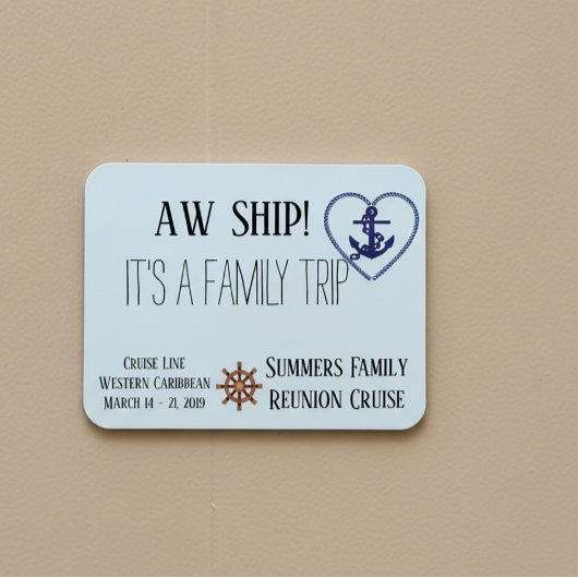 カスタムクルーズドパーソナライズされたアファミリーAw Ship! マグネット