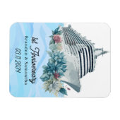 カスタムクルーズ結婚1周年記念キープサケ マグネット (横)