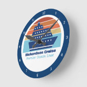 カスタムクルーズ船キャプテンビーチ ラウンド壁時計 (傾斜)
