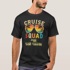 カスタムクルーズ船ファミリトリップの夕焼けTシャツ Tシャツ