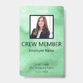 カスタムクルーQRコードイベントグリーンバッジ バッジ