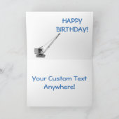 カスタムクレーンの誕生日カードあなたのテキスト! カード (内部)