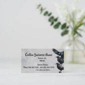 カスタムクロウコービッドバード自然ワイルドライフアート 名刺 (スタンド正面)