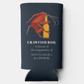 カスタムクロウフィッシュ煮沸婚約パーティ スリム缶クーラー (裏面)