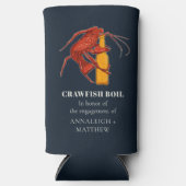 カスタムクロウフィッシュ煮沸婚約パーティ スリム缶クーラー (正面)