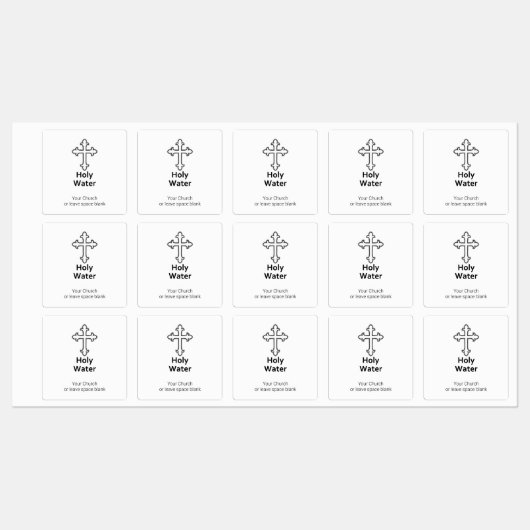カスタムクロス聖水 ラベル (シート)