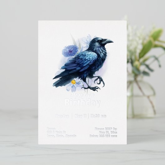 カスタムクローバースデー 箔招待状 (立ち正面)