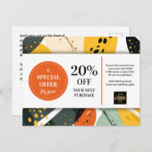 カスタムクーポン割引モダン抽象芸術パターン ポストカード (正面/裏面)