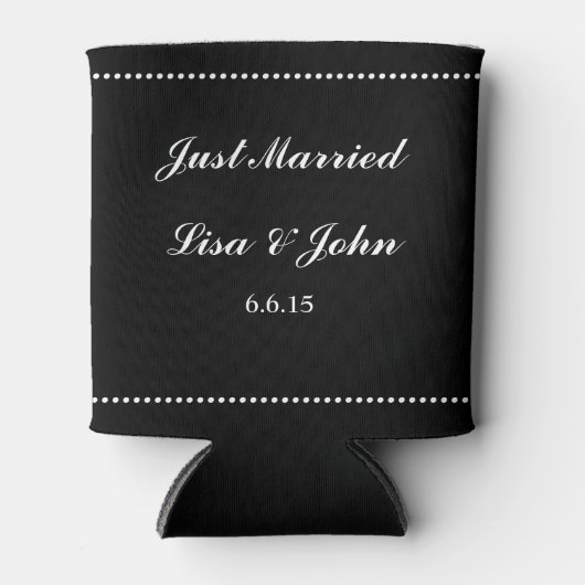 カスタムクーラーボックス結婚たった今結婚しました 缶クーラー (正面)